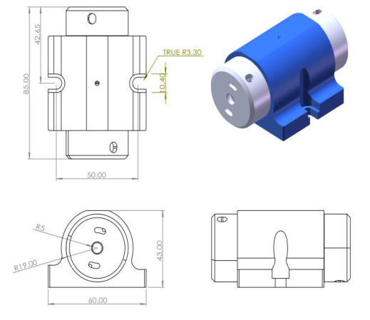 Isolador óptico de espacio libre de Faraday de doble tipo de 3 mm de apertura clara de 780 nm 0